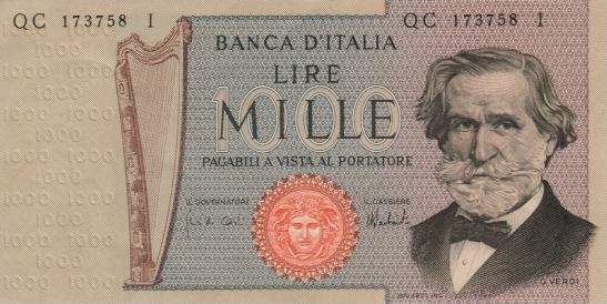 Mille lire - Giuseppe Verdi