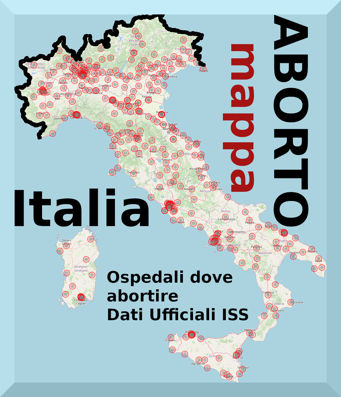 Mappa dei 4 Ospedali di Agrigento che eseguono almeno un aborto (IVG): dove abortire, dati ufficiali ISS, ultimi dati 2024