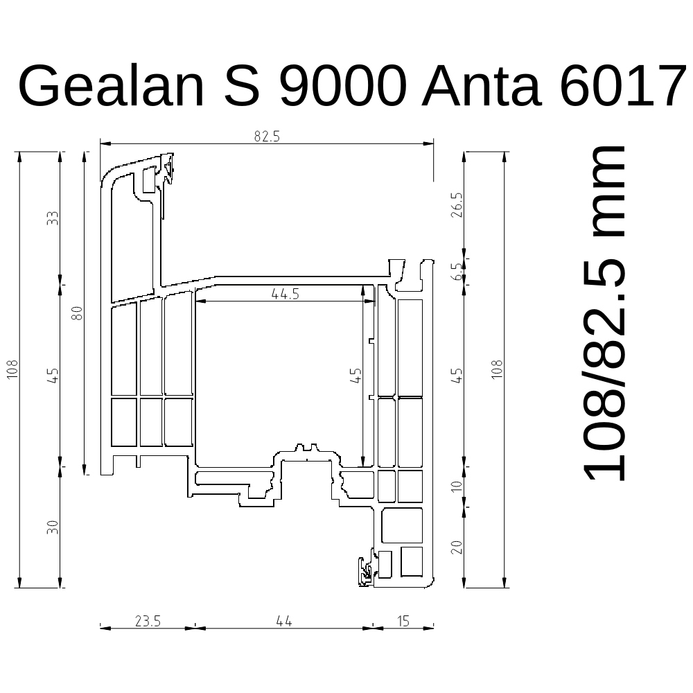 schema CAD profili 6017