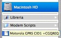 locazione Script modem