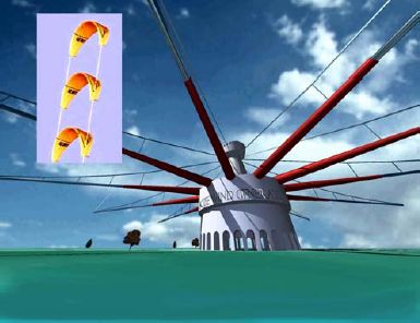 Kite wind generator
