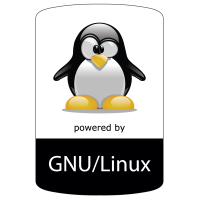 Etichetta Powered by GNU/Linux